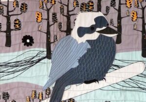 Kookaburra with quilted feathers