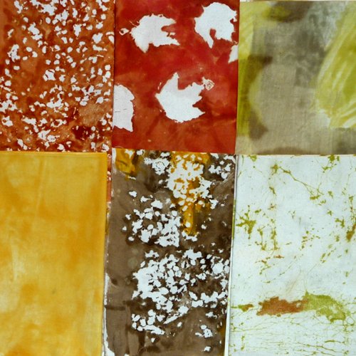 Resist dyed quilt fabric