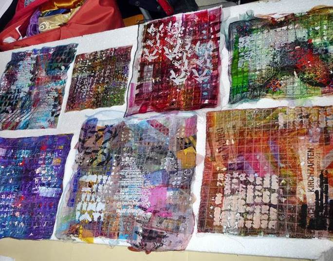 Quilting with plastic bags