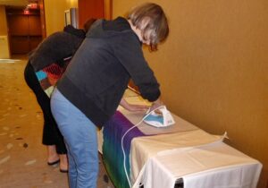 Applying the fusible web paper