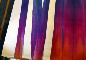 Cutting from the fused fabric