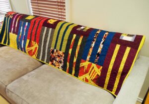 Metro quilt design on couch