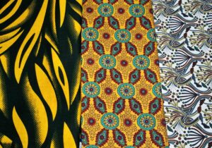 African piece (left), Japanese fabrics (mid & right)