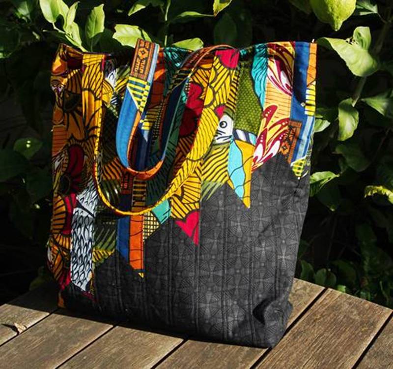 Tote bag in African fabric