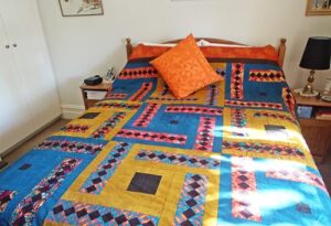 Seminole Revisited alternate colorway quilt top