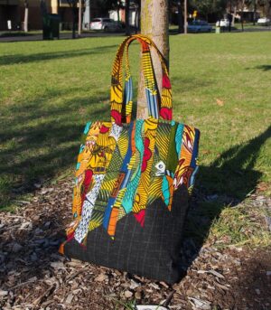Tote bag pattern made with African fabric