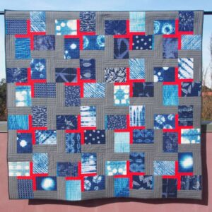 Double Crossed quilt in indigo