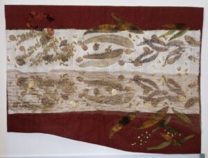 Small eco dyed wall hanging